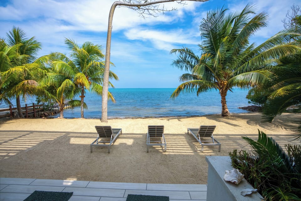 On the beach, sun loungers, beach towels, beach massages