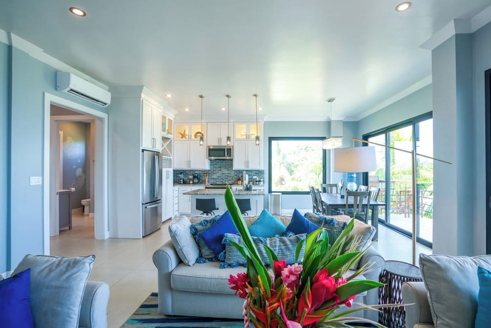 Condo, 2 Bedrooms, Private Pool, Beachfront | Living area | 40-inch Smart TV with digital channels, TV, Netflix