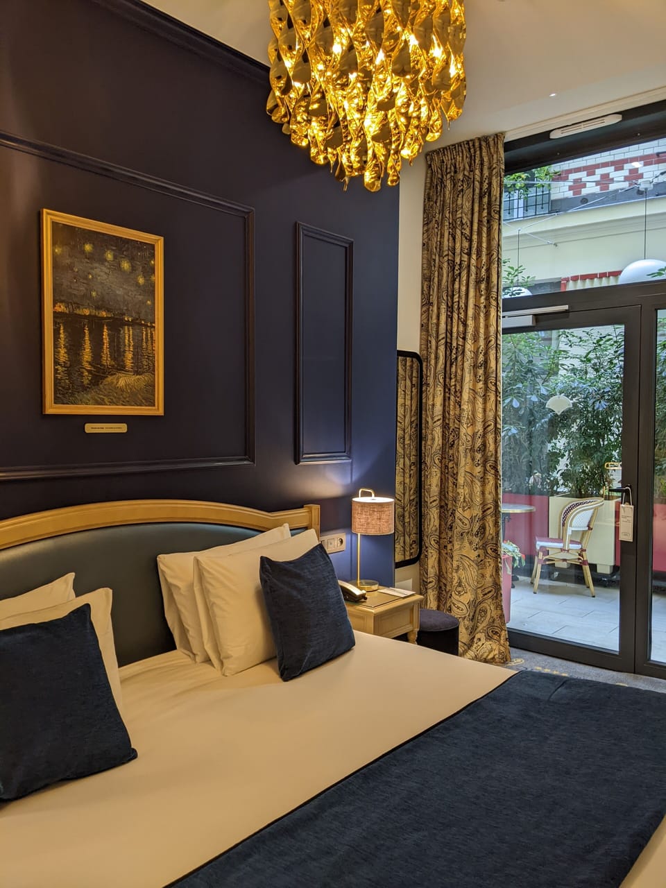 Small double room ground floor patio | Premium bedding, minibar, in-room safe, individually furnished