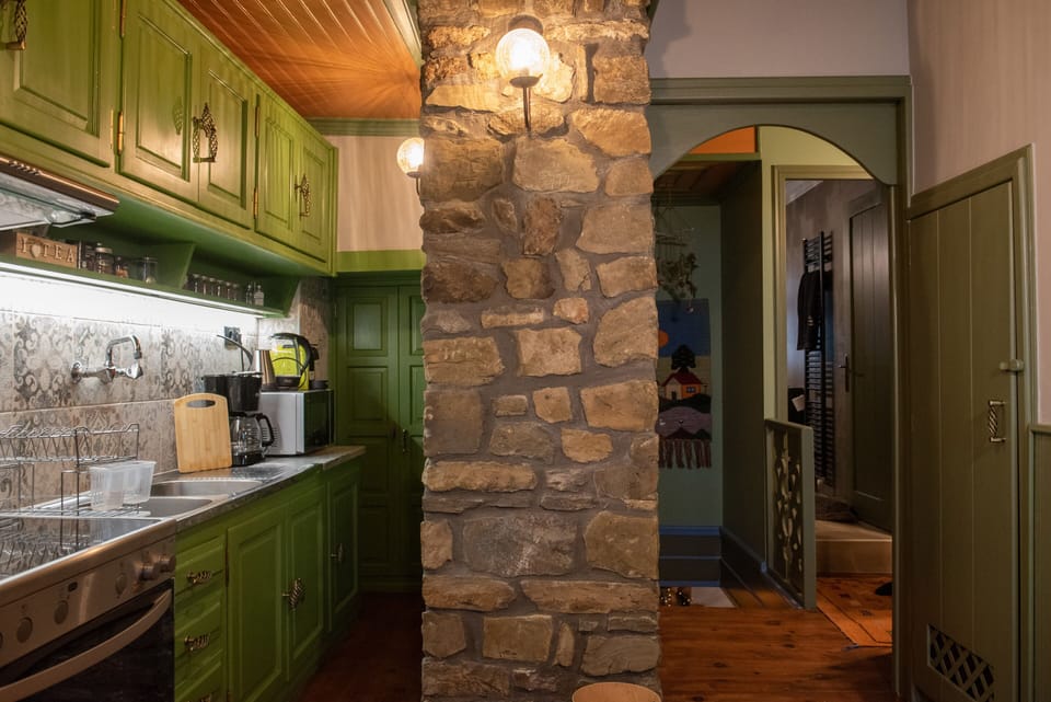 Espresso maker, fridge, electric kettle