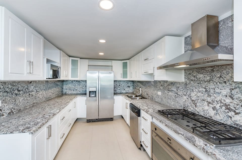 Premium Villa | Private kitchen | Coffee/tea maker, full-size fridge, microwave, oven