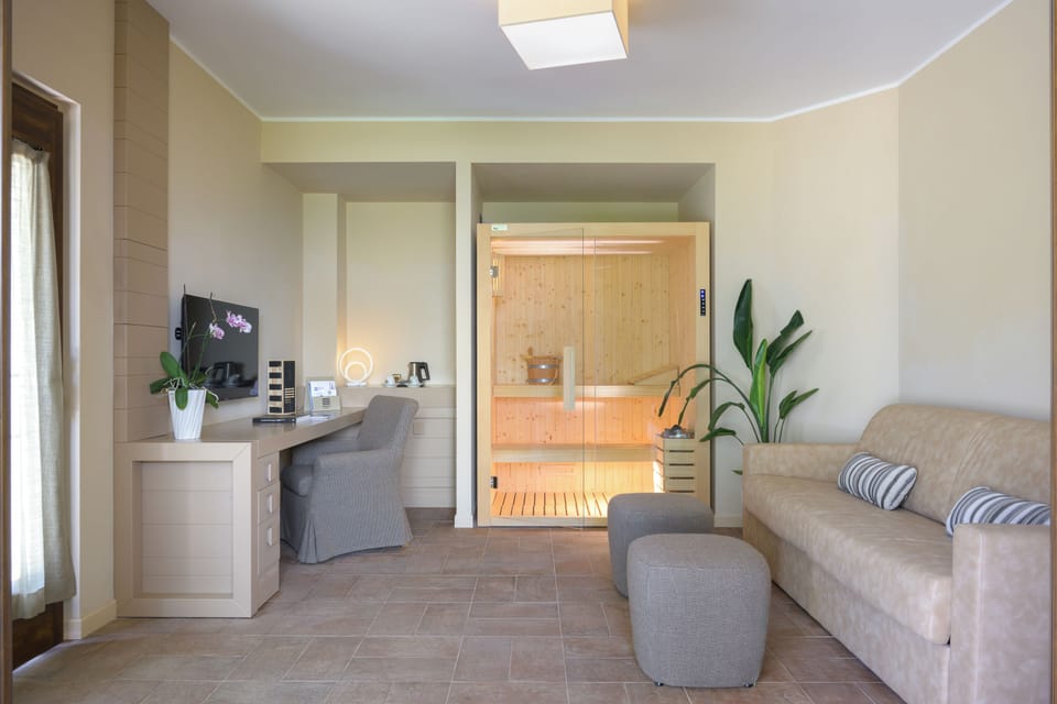 Wellness Suite King, Panoramic, Annex Building | Living area | Flat-screen TV