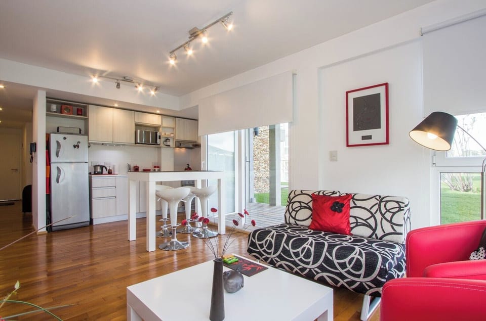 Apartment, 1 Queen Bed with Sofa bed, Balcony, Mountain View | Living area | 43-inch Smart TV with cable channels, TV