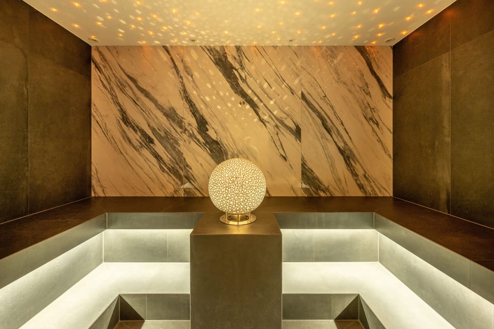 Sauna, steam room, body treatments, facials, manicures and pedicures