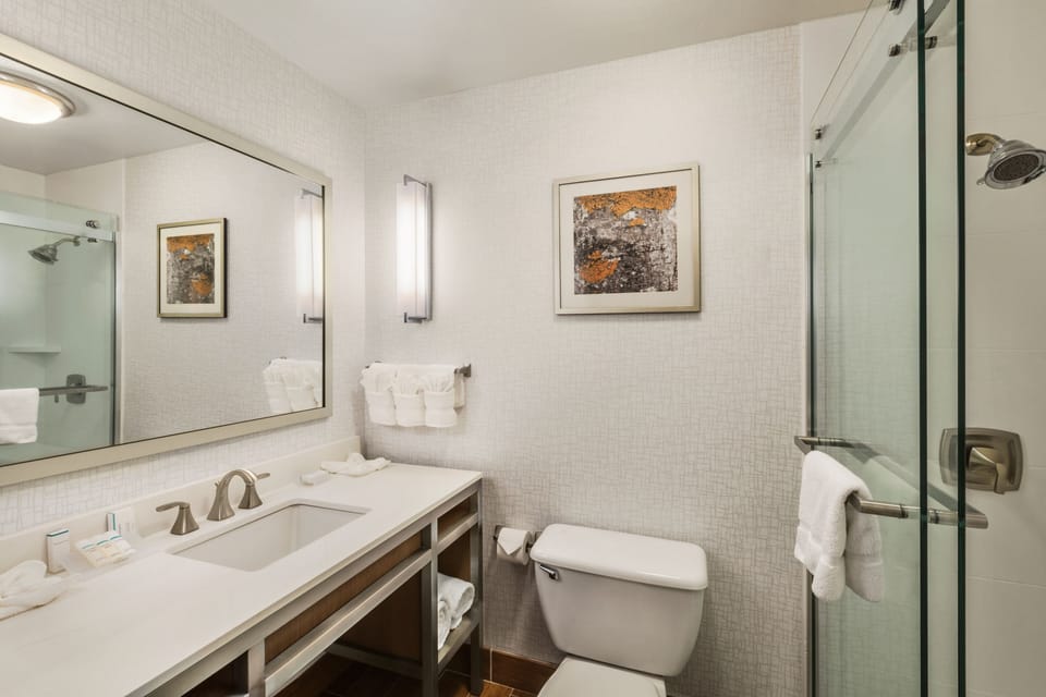 Free toiletries, hair dryer, towels