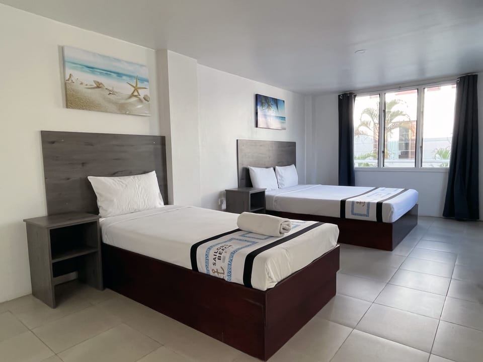 Family Double Room, Multiple Beds, Private Bathroom, Pool View | Free WiFi