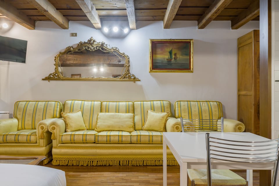City Apartment | Living area | 32-inch flat-screen TV with digital channels, TV