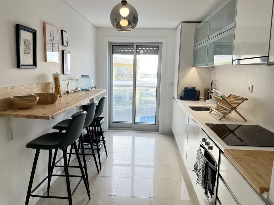 Apartment | Private kitchen | Full-size fridge, microwave, oven, stovetop