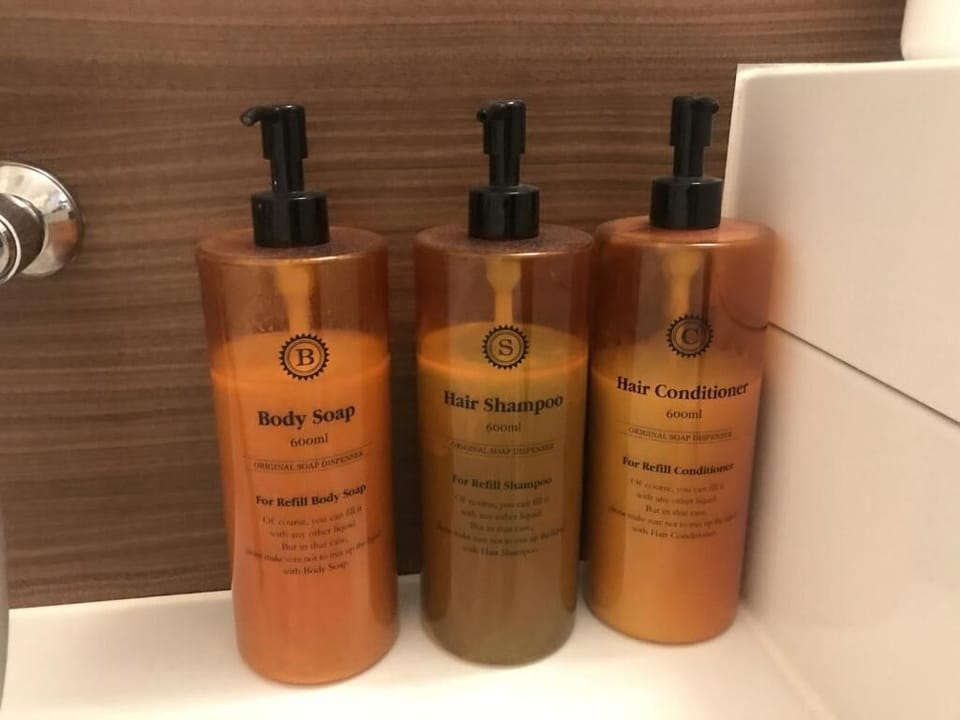 Free toiletries, hair dryer, slippers, bidet