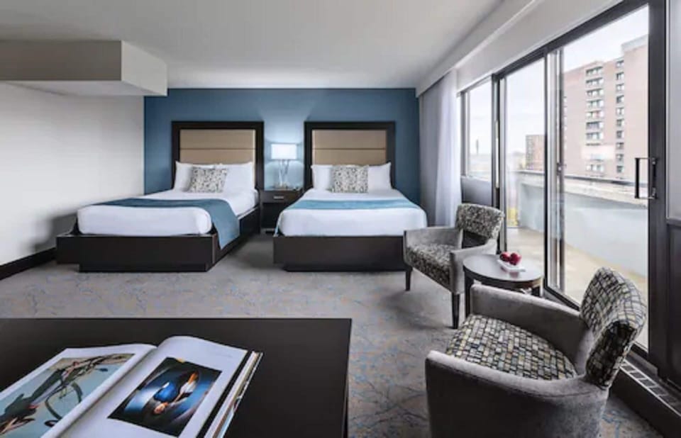 Bachelor Suite 2 Queen Bed | Iron/ironing board, free cribs/infant beds, free WiFi, bed sheets