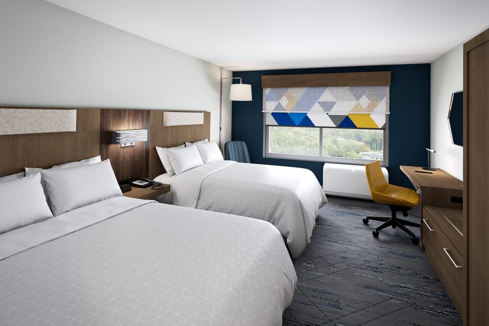 Standard Room, 2 Queen Beds | In-room safe, desk, laptop workspace, iron/ironing board