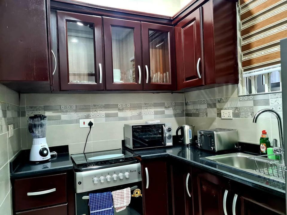 Apartment | Private kitchen | Fridge, microwave, oven, stovetop