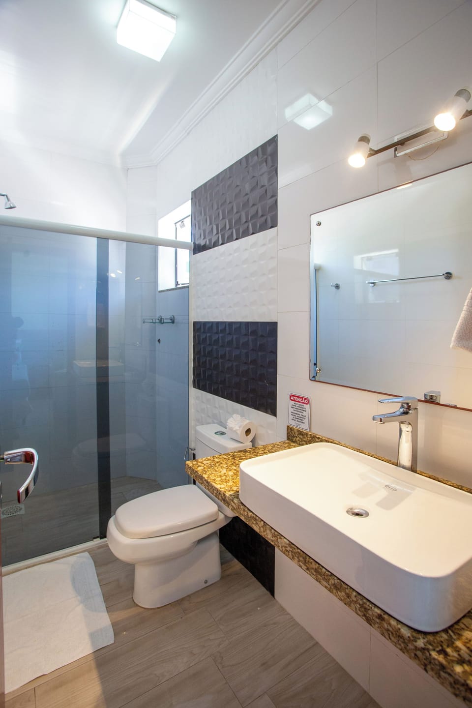 Shower, hair dryer (on request), towels