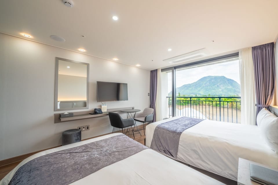 Premium bedding, desk, blackout drapes, free WiFi