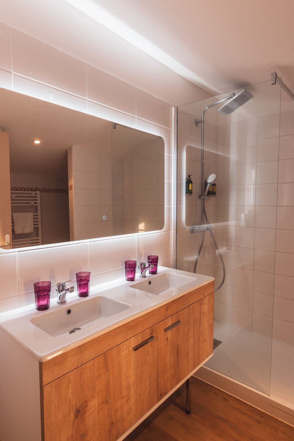 Hair dryer, towels
