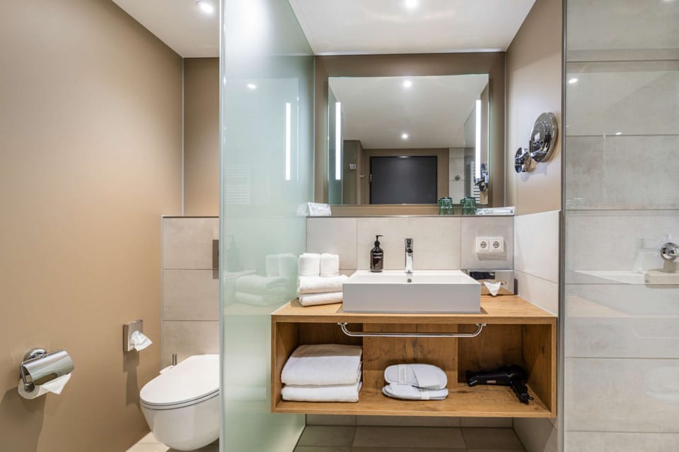 Hypo-allergenic bedding, desk, laptop workspace, soundproofing