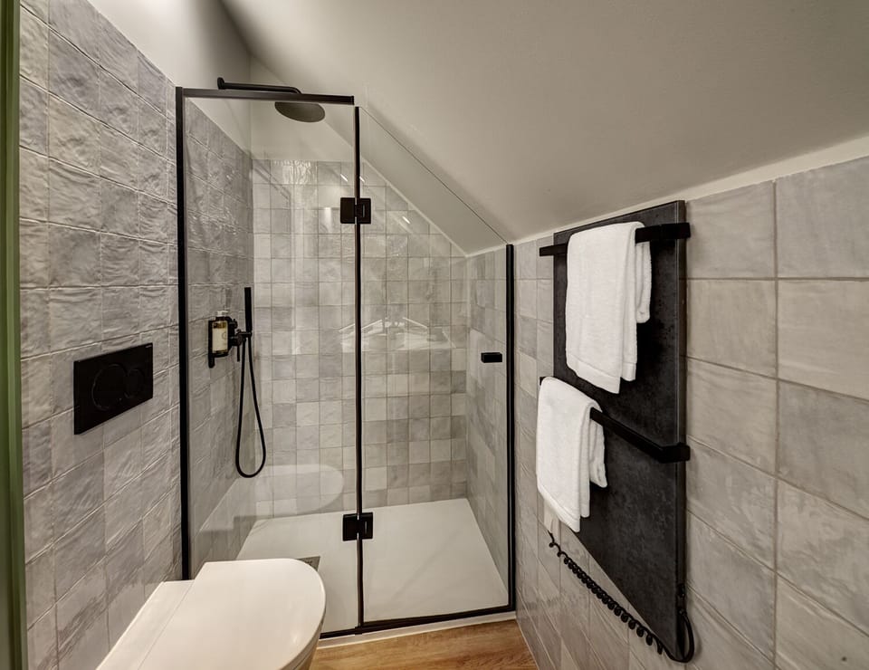 Economy Room, 1 Double Bed, Non Smoking, Mezzanine | Bathroom | Shower, rainfall showerhead, free toiletries, hair dryer