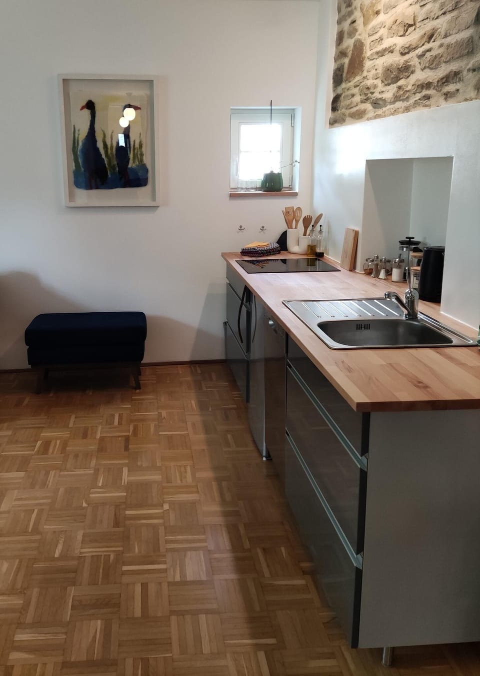 Exclusive Apartment, Private Bathroom, Garden View (Alte Tischlerei I) | Private kitchen