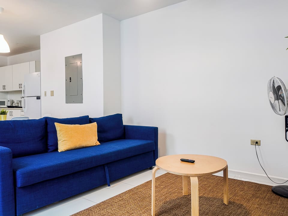 Basic Double Room Single Use | Living area | 50-cm Smart TV with satellite channels, TV, Netflix