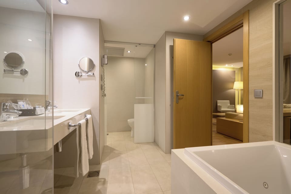 Junior Suite | Bathroom | Free toiletries, hair dryer, towels