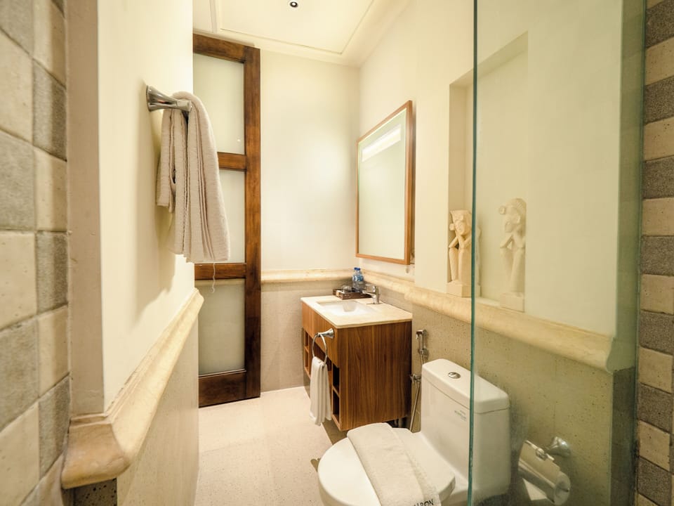 Shower, free toiletries, hair dryer (on request), bidet