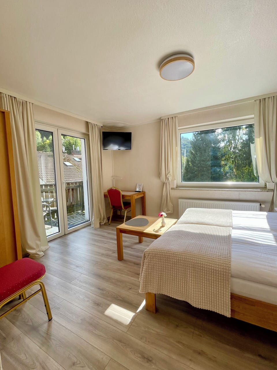 Standard Double or Twin Room | Down comforters, laptop workspace, blackout drapes, soundproofing