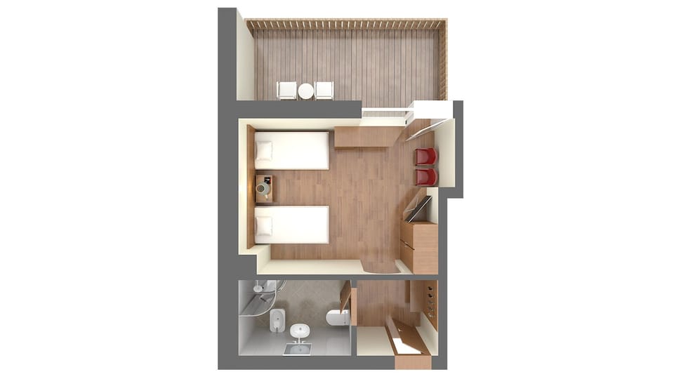 Economy Double or Twin Room | Down comforters, in-room safe, free WiFi, bed sheets