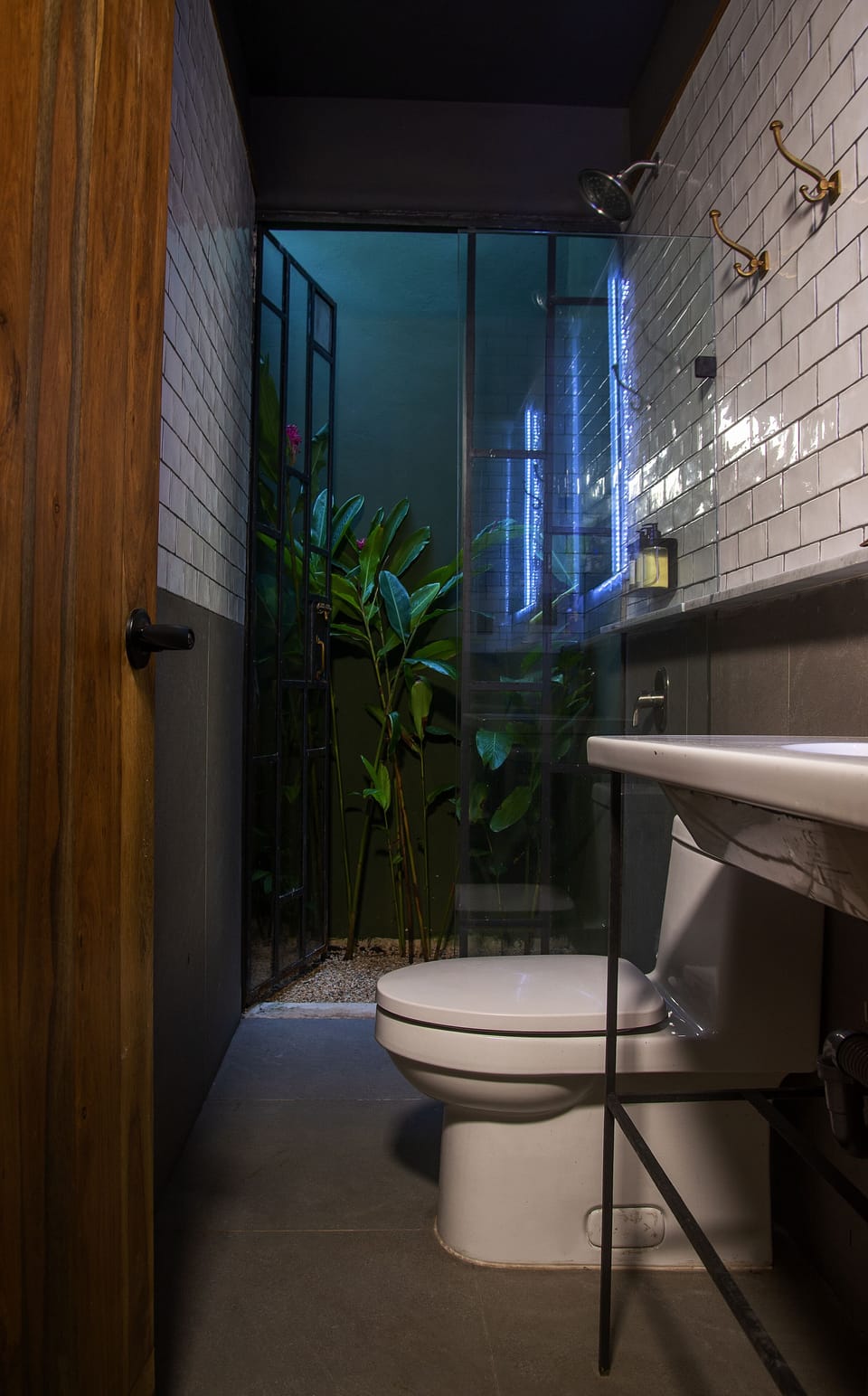 Shower, free toiletries, bidet, towels