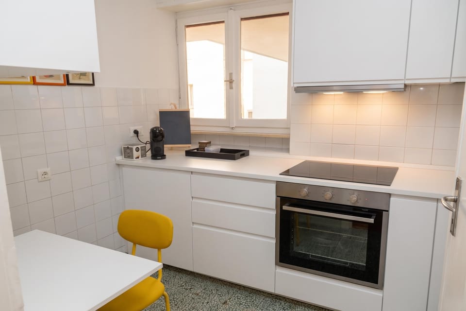 Family Apartment, 3 Bedrooms, 2 Bathrooms (Tre Balconi Sul Mare - Beachfront) | Private kitchen | Coffee/tea maker, fridge, stovetop, electric kettle