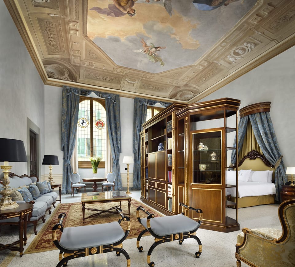 Frescoed Master Suite | Premium bedding, down comforters, minibar, in-room safe