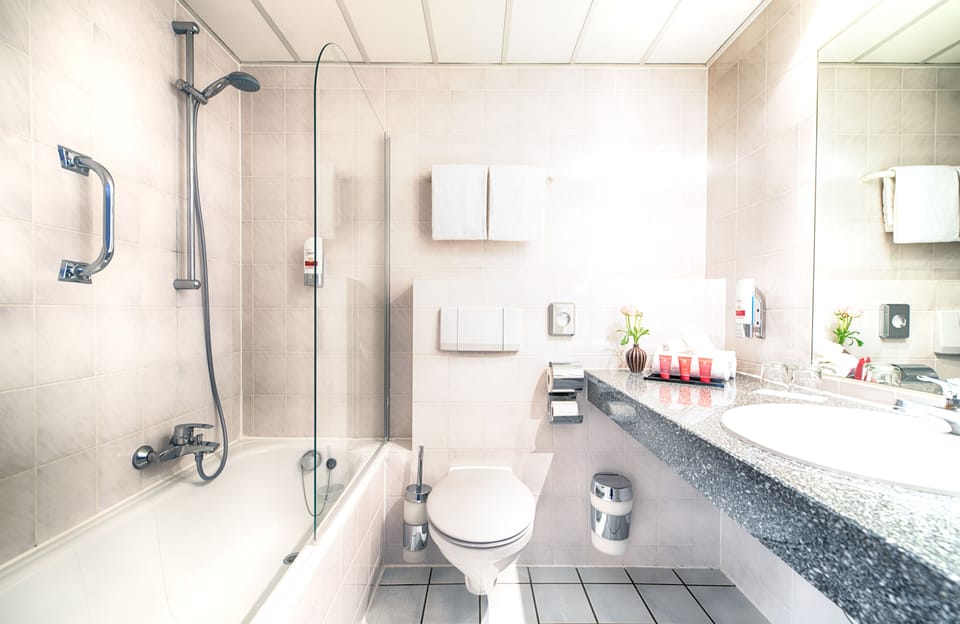 Hair dryer, towels