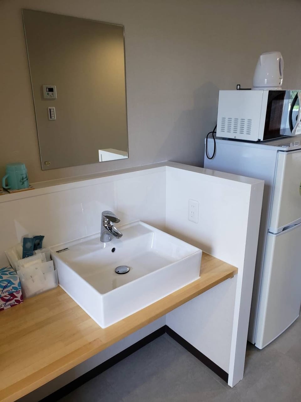 Fridge, microwave