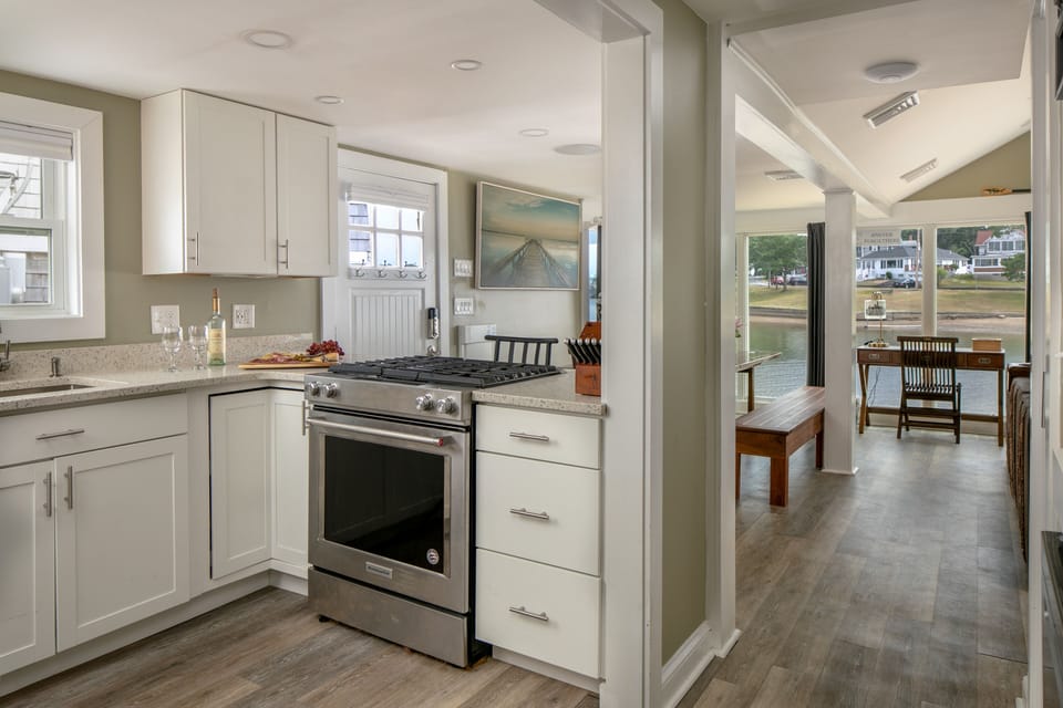 The Mermaid House Experience | Private kitchen | Full-size fridge, microwave, oven, stovetop