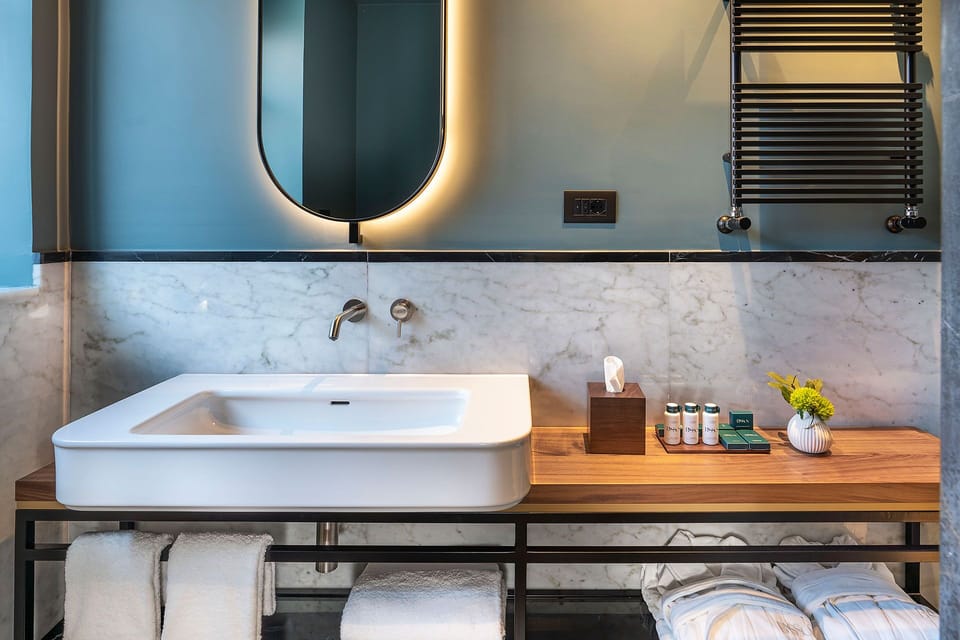 Basic Suite | Bathroom | Shower, rainfall showerhead, free toiletries, hair dryer