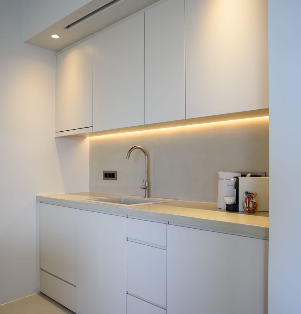 Azur Suite with Private Pool and Sea View | Private kitchen | Coffee/tea maker, electric kettle, cookware/dishes/utensils