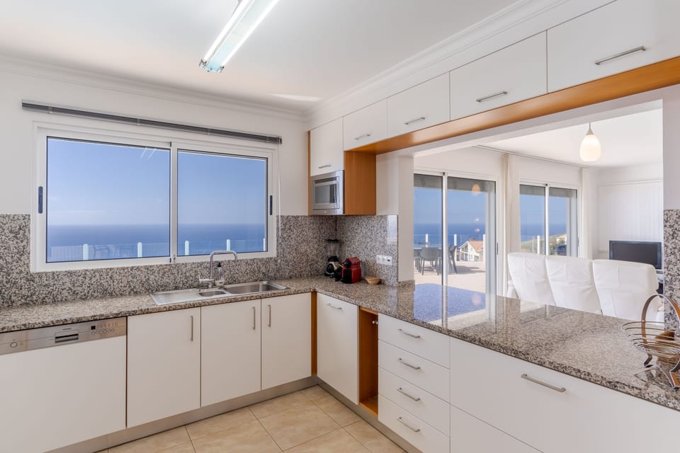 Luxury Villa, 3 Bedrooms, Private Pool, Sea View | Private kitchen | Full-size fridge, microwave, oven, stovetop