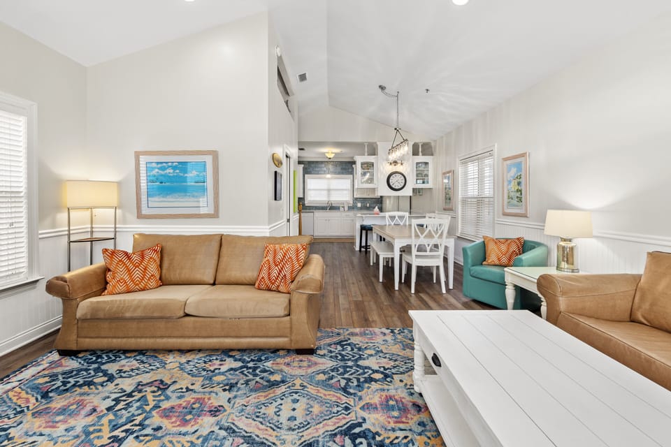 House, Multiple Beds, Patio, Partial Ocean View | Living area | 42-inch flat-screen TV with digital channels