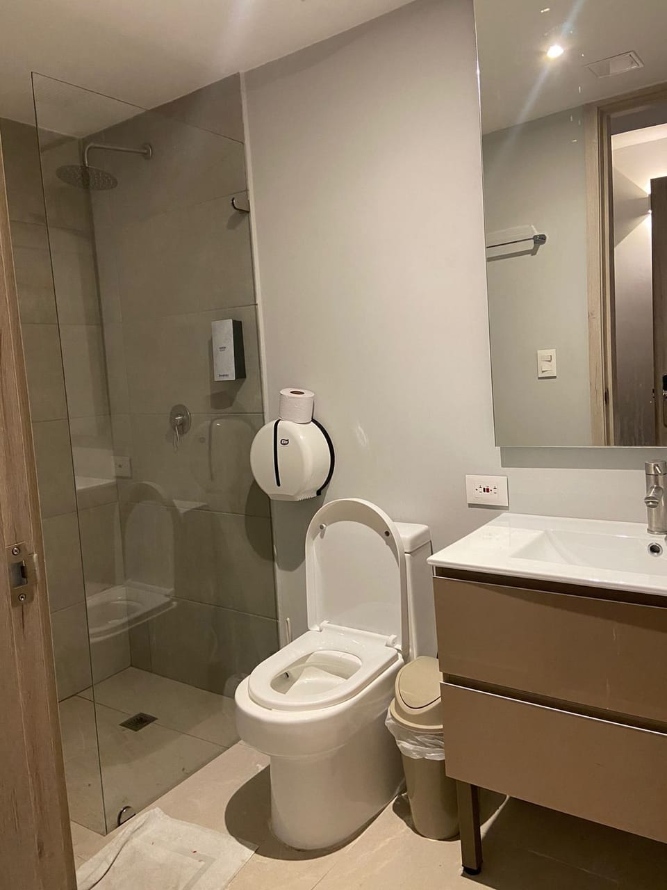 Habitacion Privada Superior Doble | Bathroom | Shower, free toiletries, towels, soap
