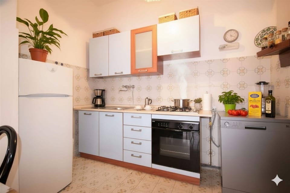 Apartment | Private kitchen | Full-size fridge, oven, stovetop, dishwasher