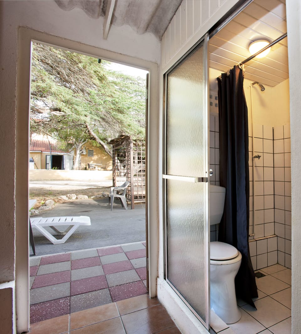 Standard Double Room, 1 Queen Bed | Bathroom | Shower, hair dryer, towels