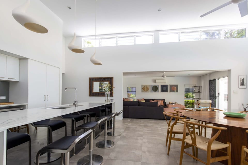 Luxury House | Private kitchen | Coffee/tea maker, full-size fridge, microwave, oven