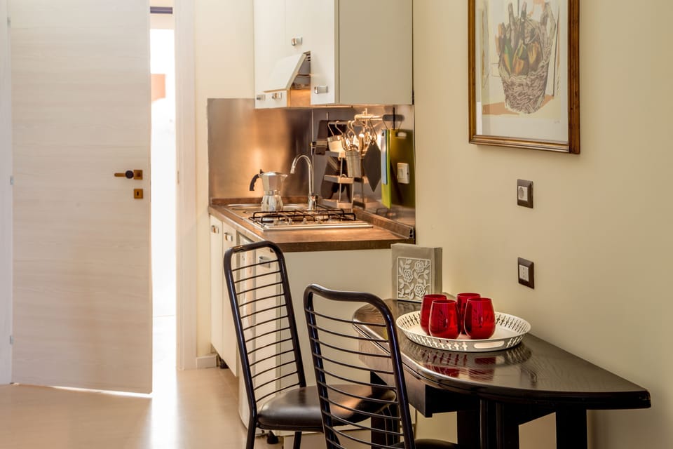 Fridge, microwave, coffee/tea maker, electric kettle