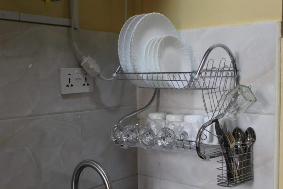 Fridge, microwave, stovetop, blender