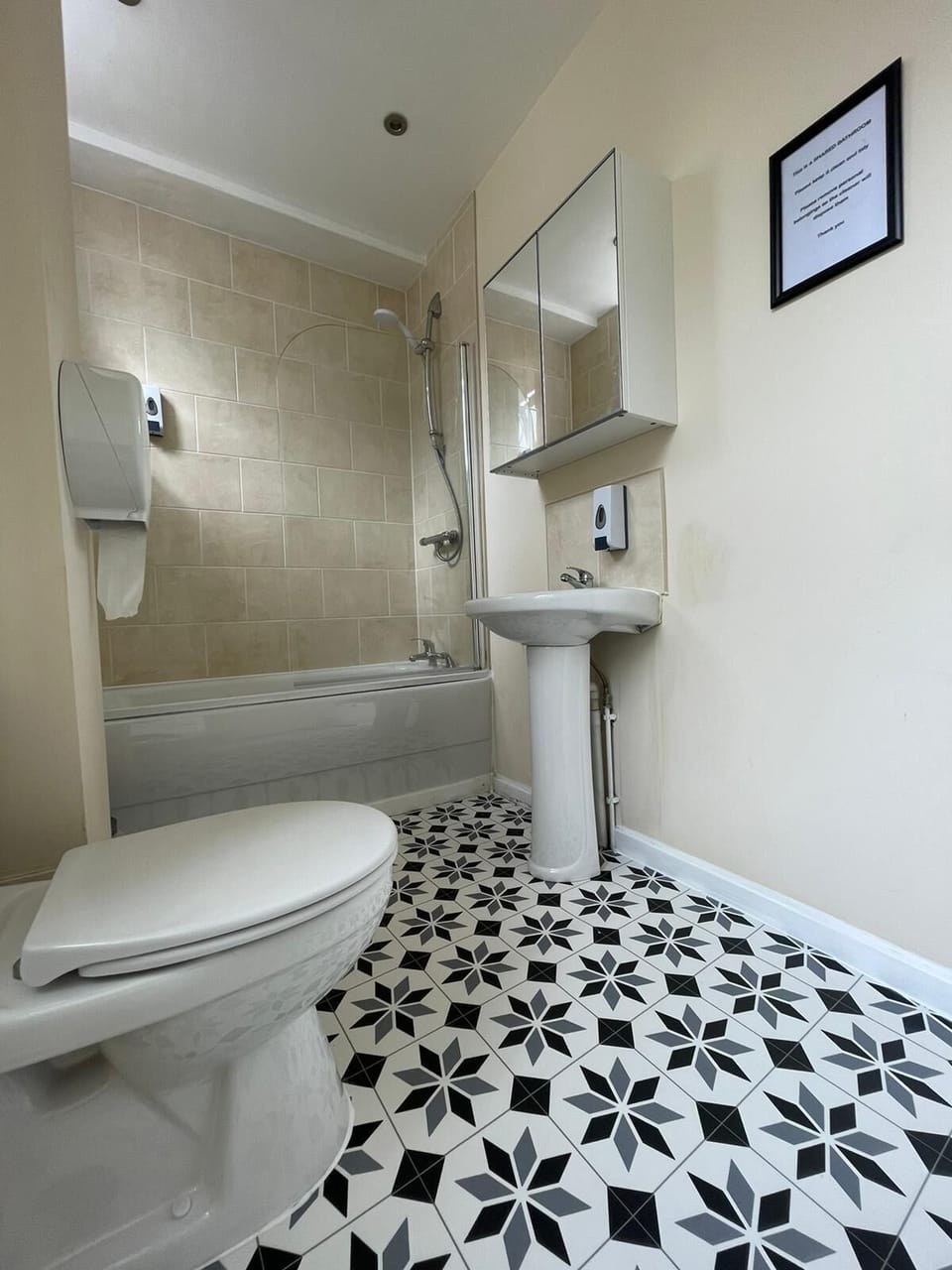 Free toiletries, hair dryer, towels, soap