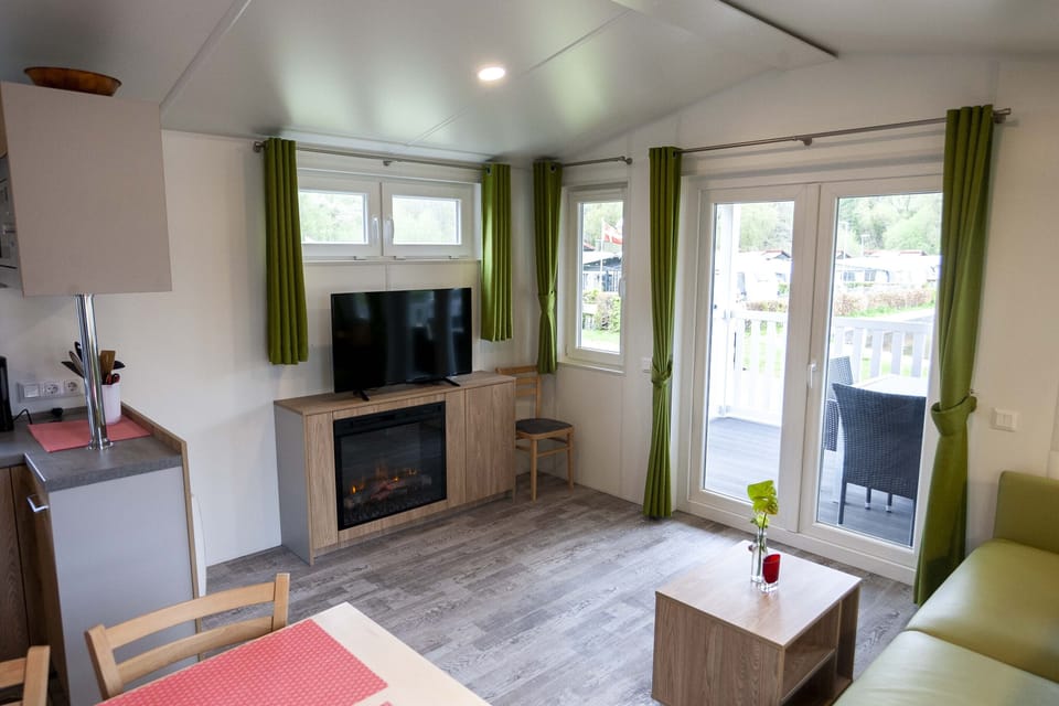 Family Mobile Home, Resort View | Living area