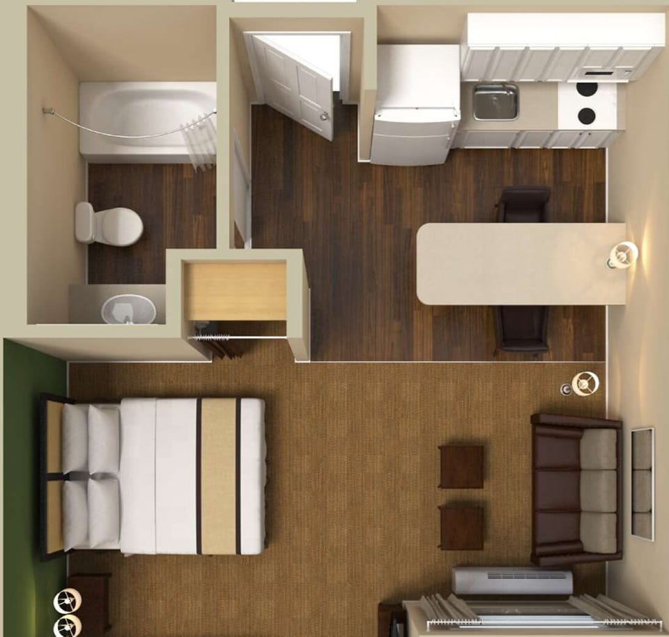 Deluxe Studio, Multiple Beds, Non Smoking | Desk, WiFi (free)
