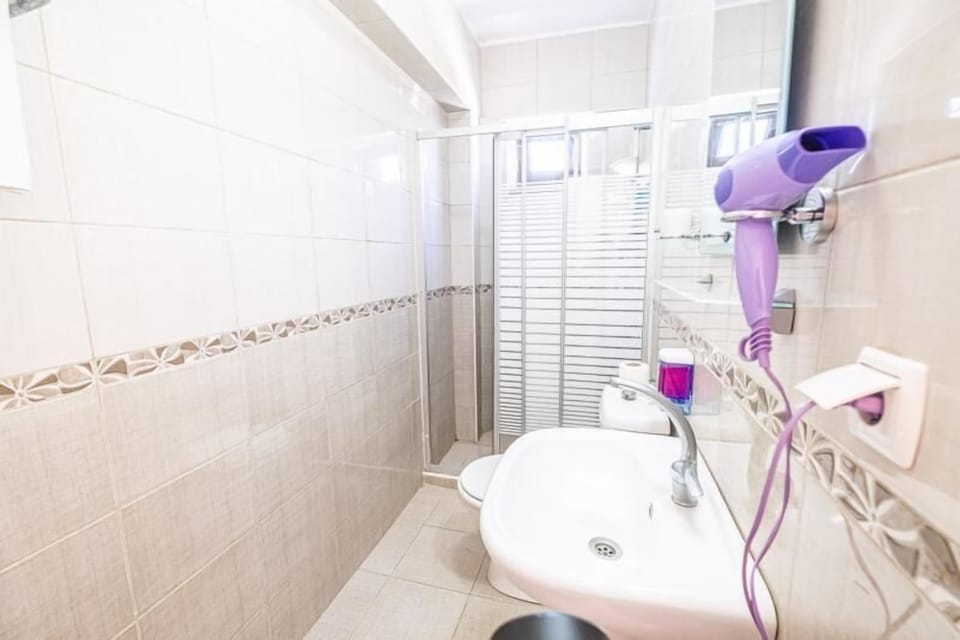Hair dryer, towels