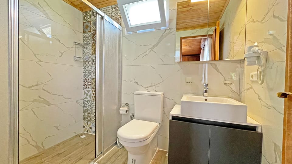 Deluxe Room | Bathroom | Shower, hair dryer, towels, soap