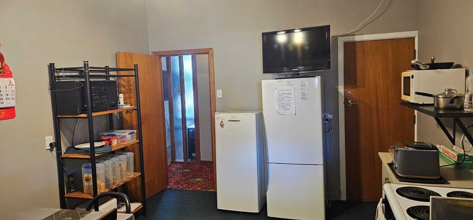 Shared fridge, microwave