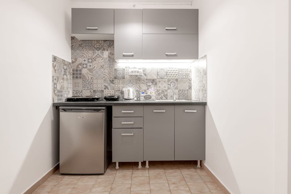 Standard Studio | Private kitchenette | Mini-fridge, stovetop, electric kettle, toaster